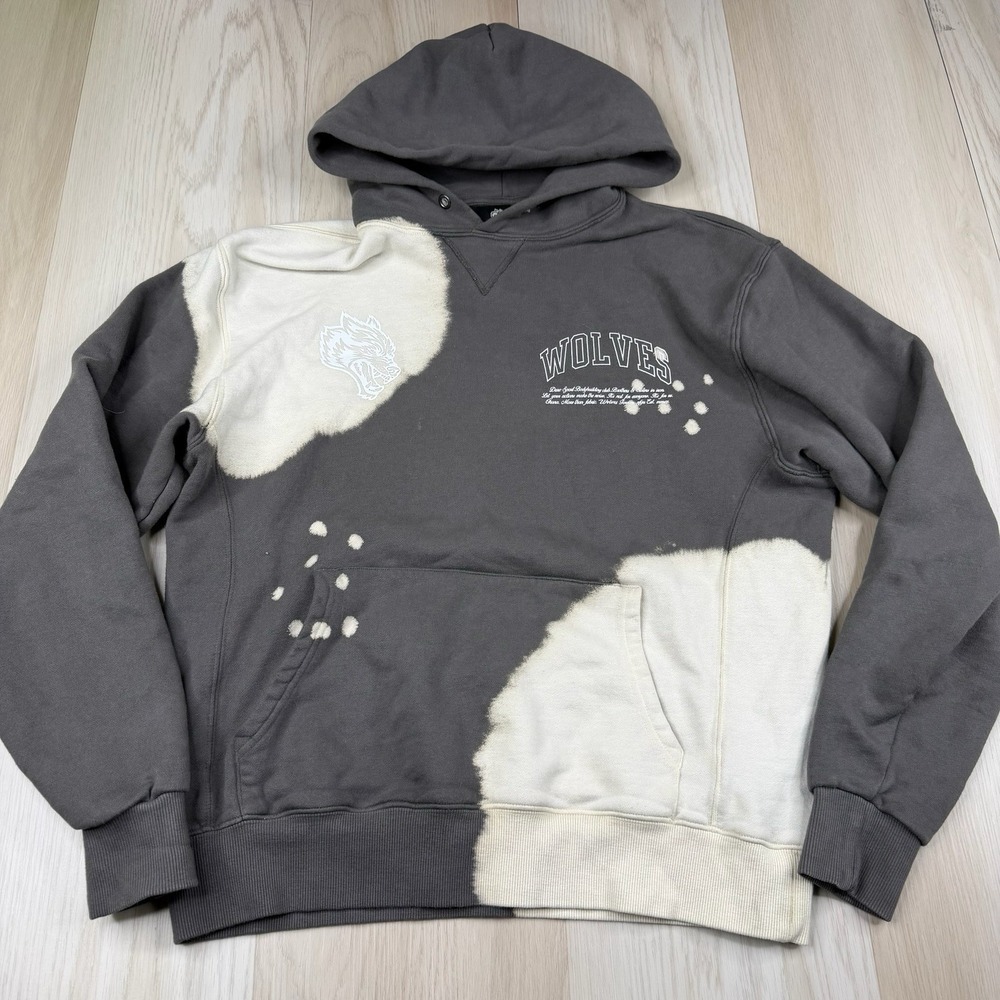 Darc Sport Wolf Club Pullover Hoodie Gym Workout 633/1000 Mens S Small Tie Dye